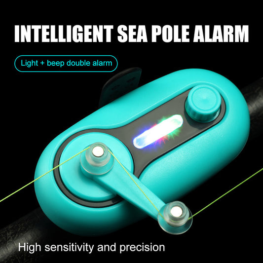 Alarme de morsure de poisson de pêche Buzzer électronique Canne à pêche Indicateur lumineux LED puissant Ligne de pêche Alerte d'équipement