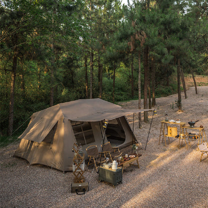 Tente automatique de camping à deux chambres et une salle de séjour, imperméable