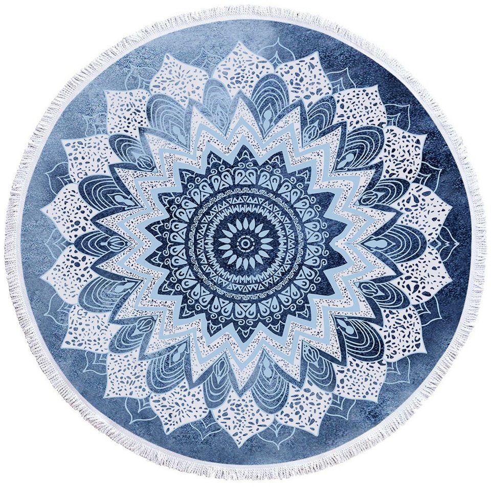 Serviette de bain ronde imprimée Serviette de plage Tapis de yoga