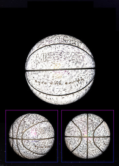 Jeu de basket-ball fluorescent lumineux et brillant pour la nuit