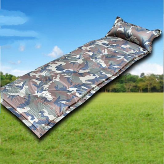 Coussin gonflable automatique camouflage avec oreiller pour camping en plein air et camping humide