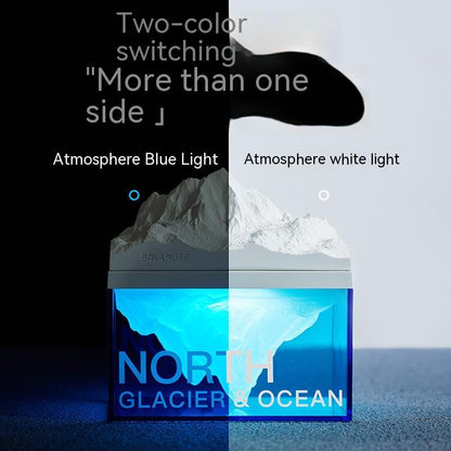 Glacier Night Light Bluetooth Speaker Bedroom Bedside Sleep Light Desktop Atmosphere