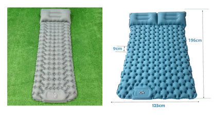 Outdoor Camping Travel Portable Inflatable Cushion Built-in Foot Inflatable