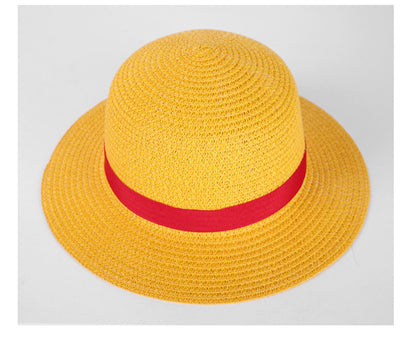 Chapeau de plage en paille pour cosplay Anime Luffy C Ap Halloween