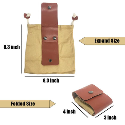 Sac multifonctionnel de cueillette en plein air, kit de taille suspendu, sac à sangle de taille, kit de toile pliable, pochette de récolte de fruits en toile pour la chasse au camping dans la jungle, pliable