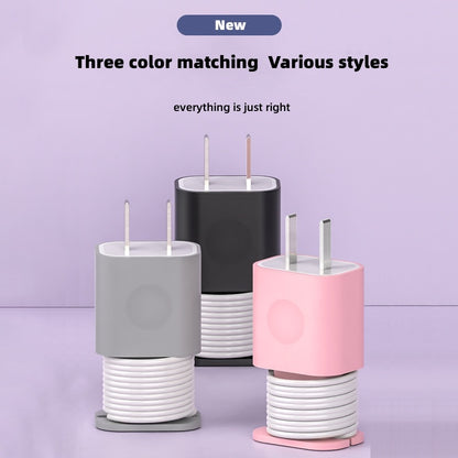 Data Cable Organizer Power Adapter Protective Case Cover For Apple 18w 20w USB-C Fast Charger Silicone Case