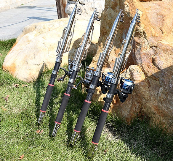 Vente en gros de canne à pêche automatique à ressort super dure et longue portée, ensemble de cannes à lancer, équipement de pêche, fourniture transfrontalière