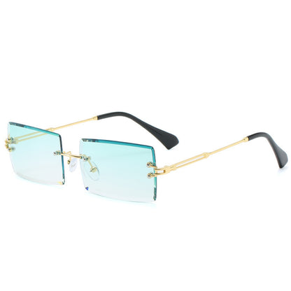 Fashion New Rimless Cut Edge Square Sunglasses