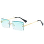 Fashion New Rimless Cut Edge Square Sunglasses