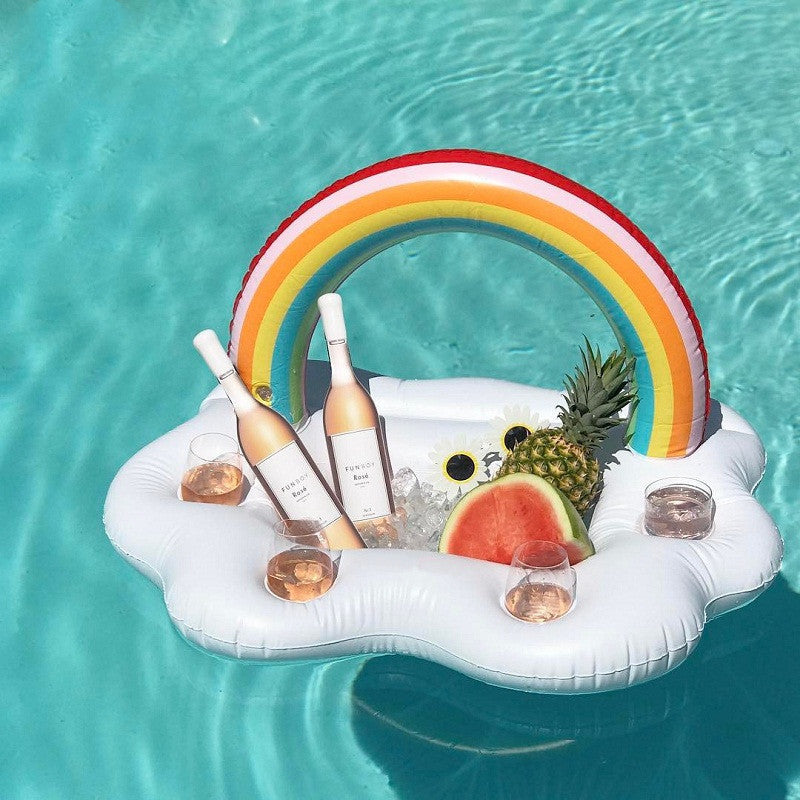 Flotteur gonflable arc-en-ciel Gay Pride pour piscine