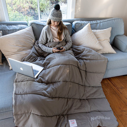 Sac de couchage en coton à capuche avec enveloppe lavable et cousu pour tente double de camping