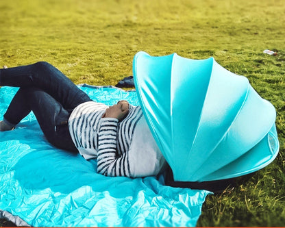 Parasol de plage pliable et résistant au soleil pour l'extérieur