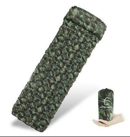 Matelas de couchage gonflable camouflage