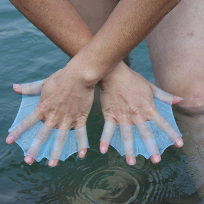 1 paire de ceintures de natation unisexes de type grenouille, palmes à main, gants palmés à la paume, pagaie