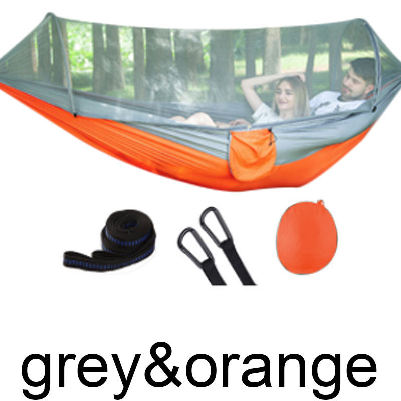 Hamac parachute portable d'extérieur anti-moustiques pour 2 personnes