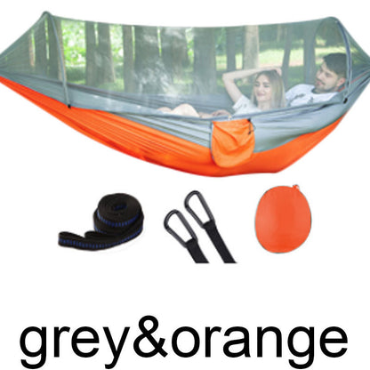 Hamac parachute portable d'extérieur anti-moustiques pour 2 personnes