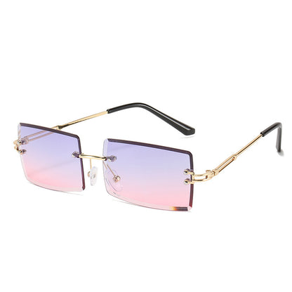 Fashion New Rimless Cut Edge Square Sunglasses