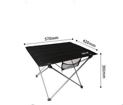 Table de pique-nique portable en alliage d'aluminium léger pour camping en plein air