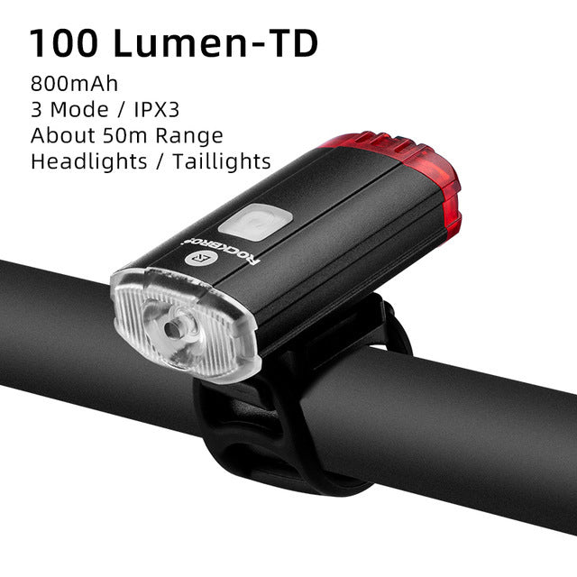 Bicycle light headlights night riding glare flashlight USB charging