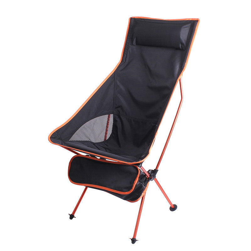 Grande chaise de pêche pliante d'extérieur avec oreiller