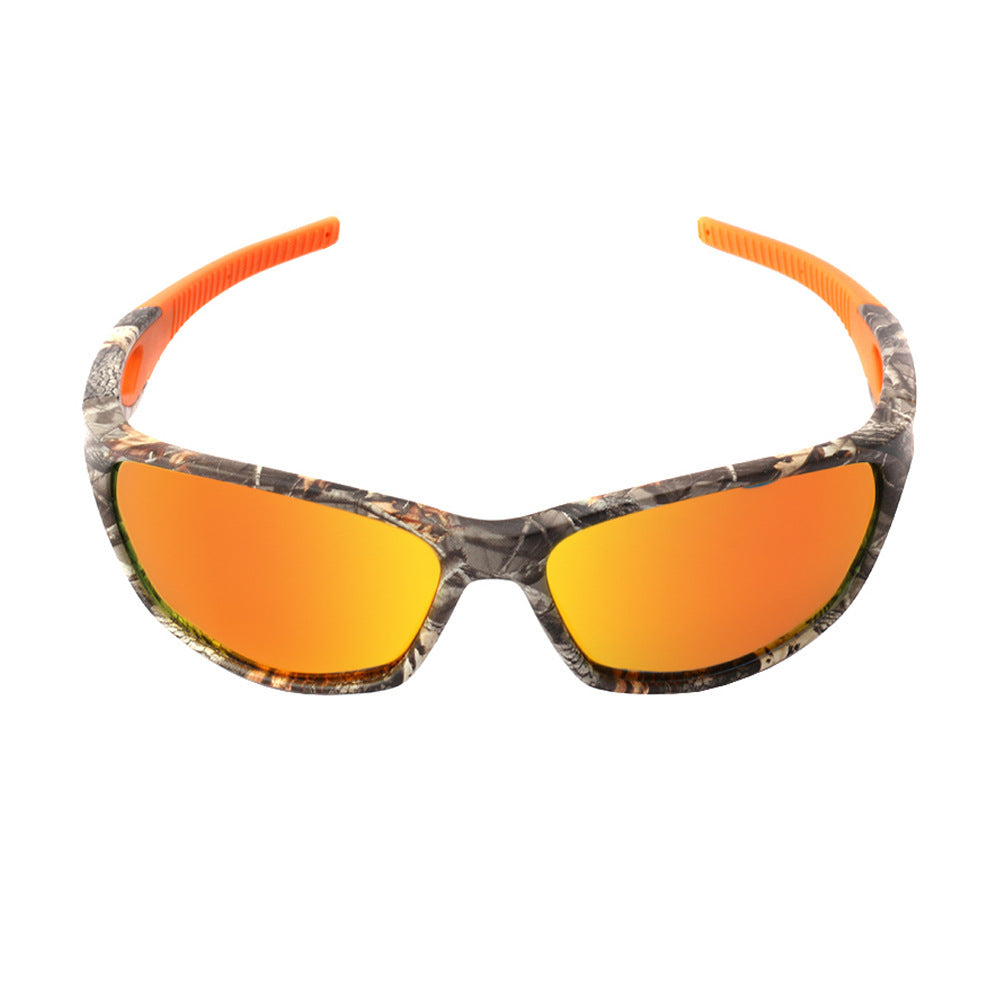 Lunettes de soleil polarisées de sport camouflage Europe et États-Unis, lunettes de soleil polarisées de pêche, film couleur 