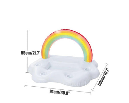 Flotteur gonflable arc-en-ciel Gay Pride pour piscine