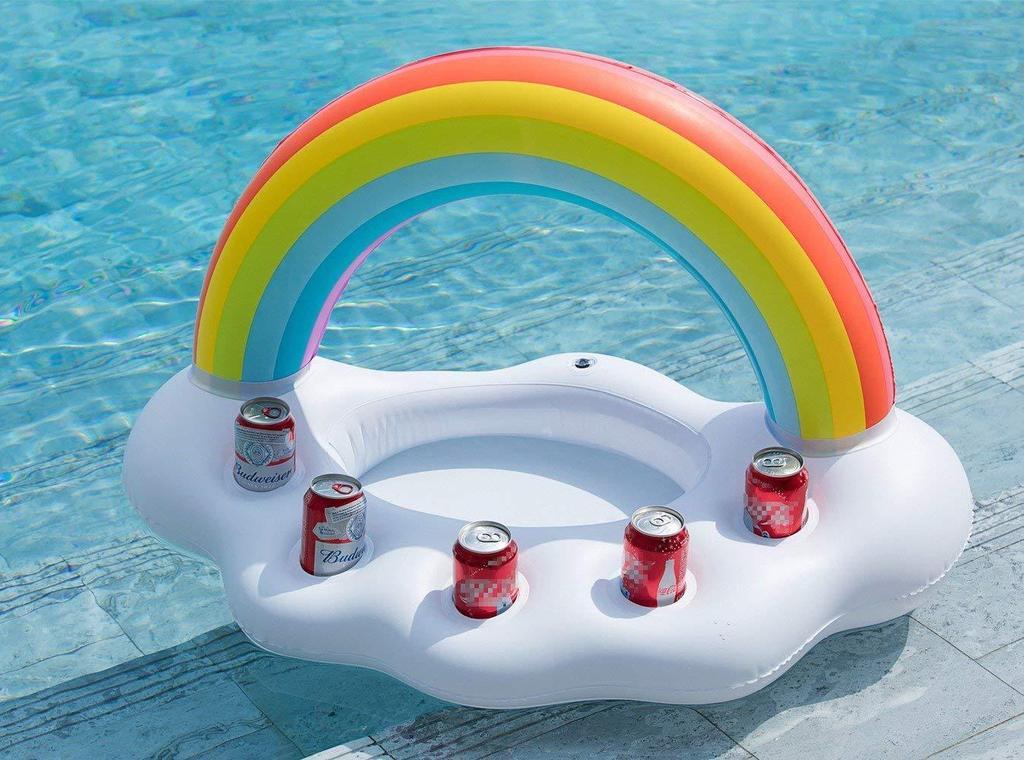 Flotteur gonflable arc-en-ciel Gay Pride pour piscine