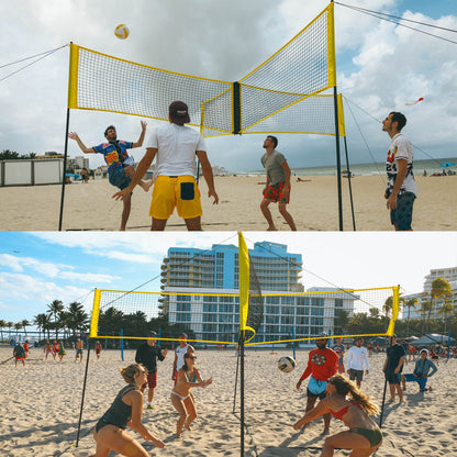 Filet de volley-ball standard PE à quatre côtés