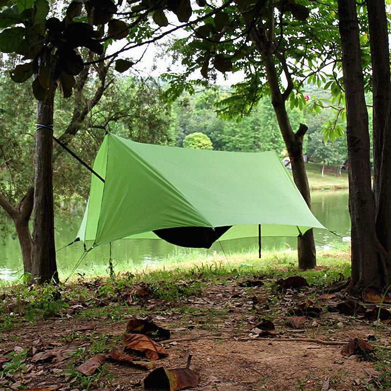 Auvent extérieur Camping Tente sans poteau Hamac Auvent Tapis de camping Abri Pare-soleil Protection