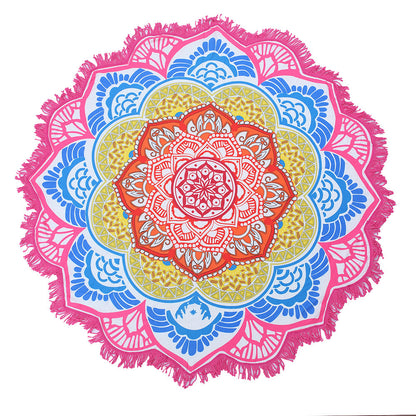 Round Printed Bath Towel Beach Towel Yoga Mat