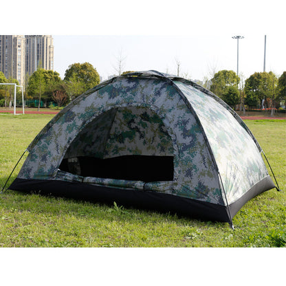 Tente de voyage en plein air 3-4 personnes Tente d'alpinisme camouflage Tente de camping de plage