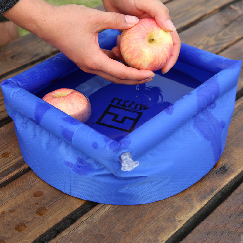 Lavabo pliant d'extérieur concave-convexe pour camping