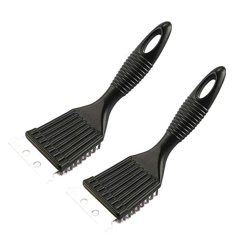 Brosses de nettoyage à poils métalliques Brosse de nettoyage pour barbecue Outil de nettoyage pour barbecue extérieur à domicile Accessoires de cuisine