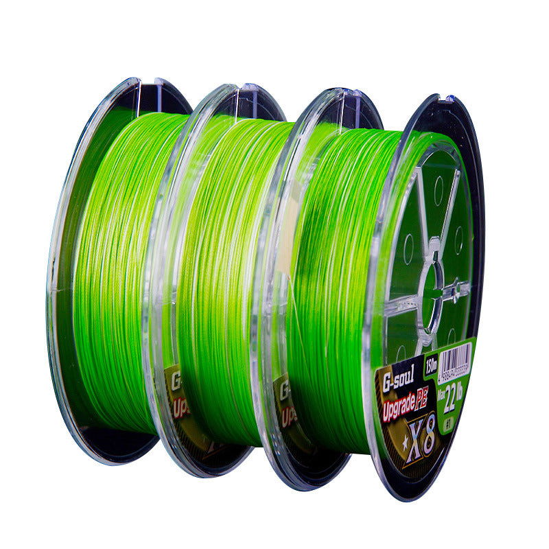 Ligne de pêche Ygk Pe Line 8 Series PE Lure X8 Couleur fluorescente