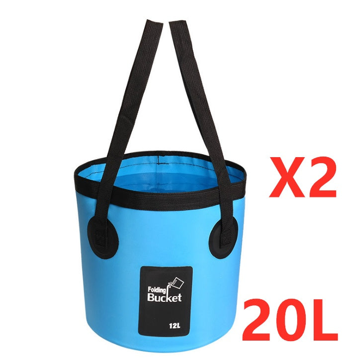 Sac de voyage portable Seau de pêche Sac seau pliable Sac d'extérieur Pratique Seau de voyage pour lavage de voiture Sac étanche d'extérieur