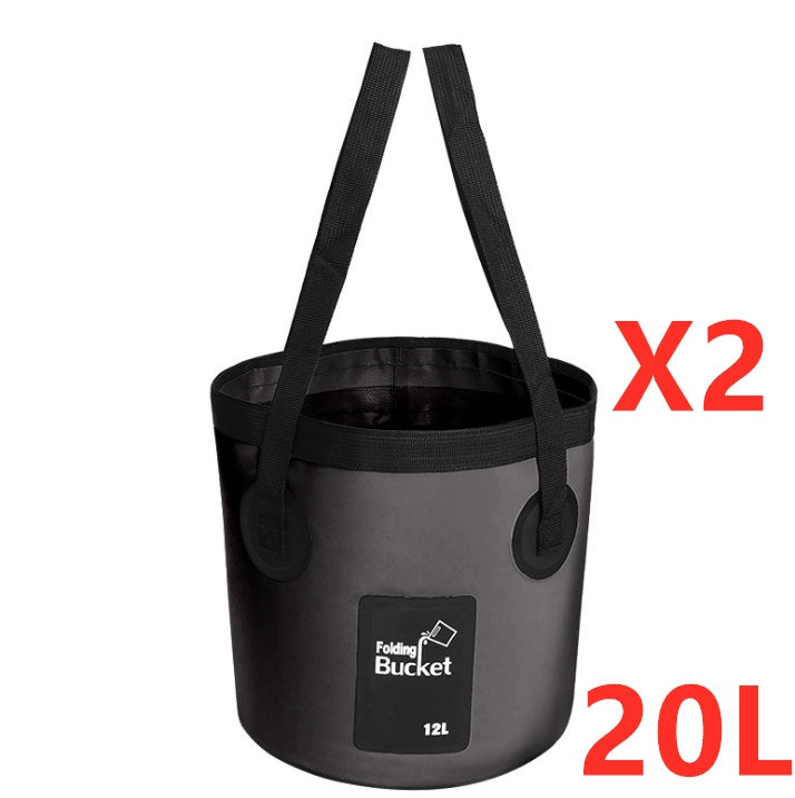 Sac de voyage portable Seau de pêche Sac seau pliable Sac d'extérieur Pratique Seau de voyage pour lavage de voiture Sac étanche d'extérieur