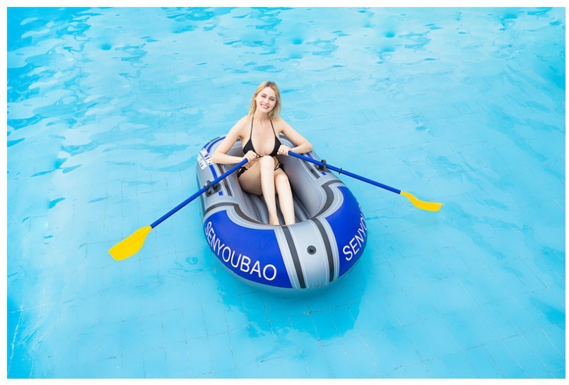 Bateau simple Bateau gonflable double Kayak Bateau en PVC Aéroglisseur Bateau de pêche