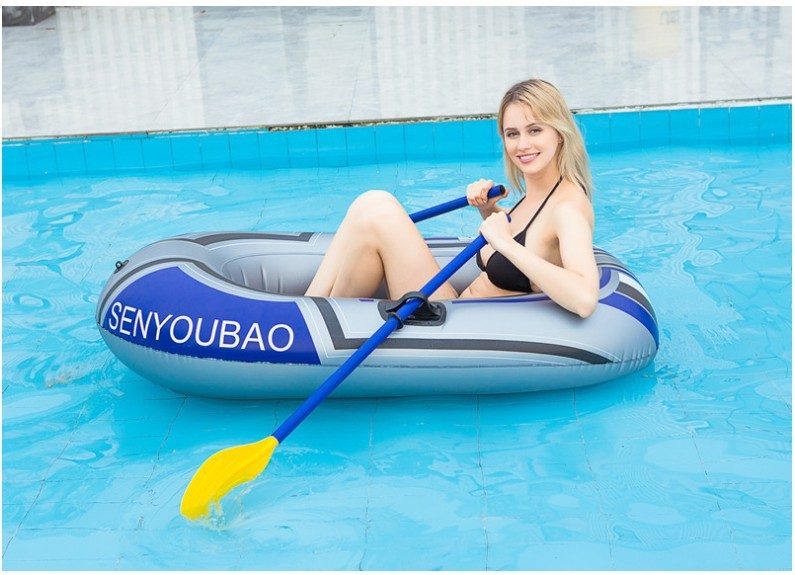 Bateau simple Bateau gonflable double Kayak Bateau en PVC Aéroglisseur Bateau de pêche