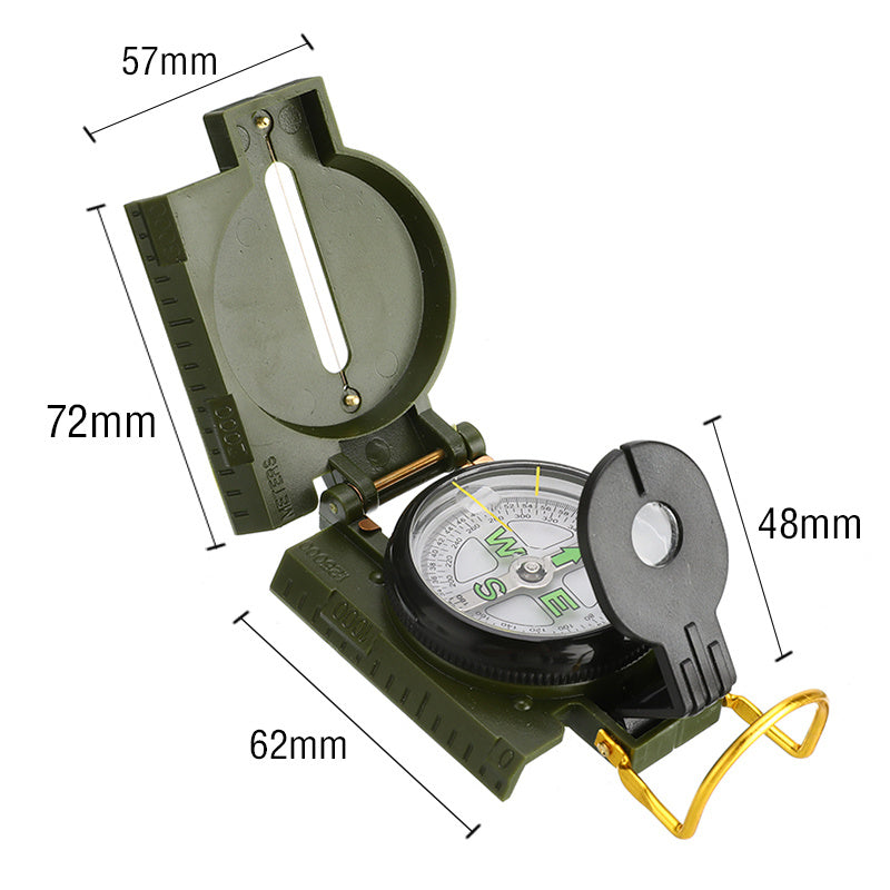 Boussole de camping en plein air, mousqueton portable pour les fans militaires