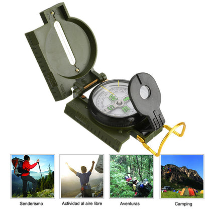 Boussole de camping en plein air, mousqueton portable pour les fans militaires