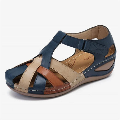 Summer Sandals Waterproof Mixed-color Design Wedges Shoes Women