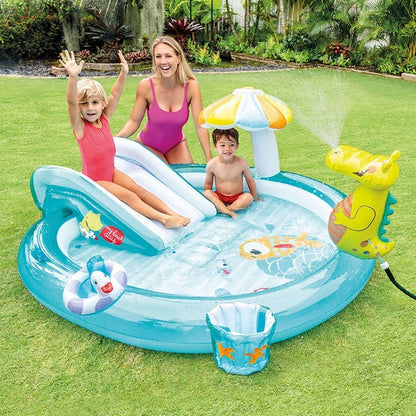 Parc à jets d'eau avec toboggan Piscine de jeux pour enfants