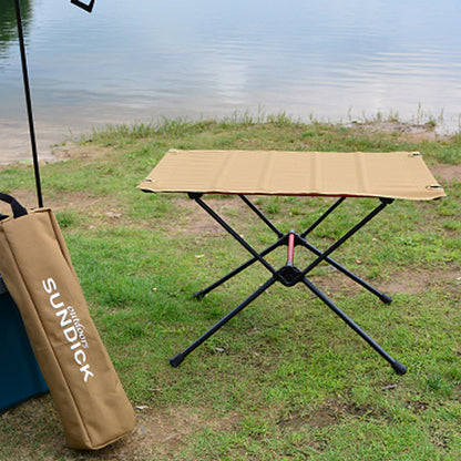 Table de camping pliante d'extérieur en maille pour barbecue et pique-nique