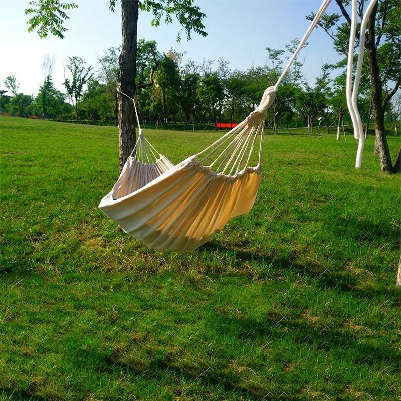 Hamac de camping en coton, balançoire, sac à dos d'extérieur, balançoire de survie ou de voyage 