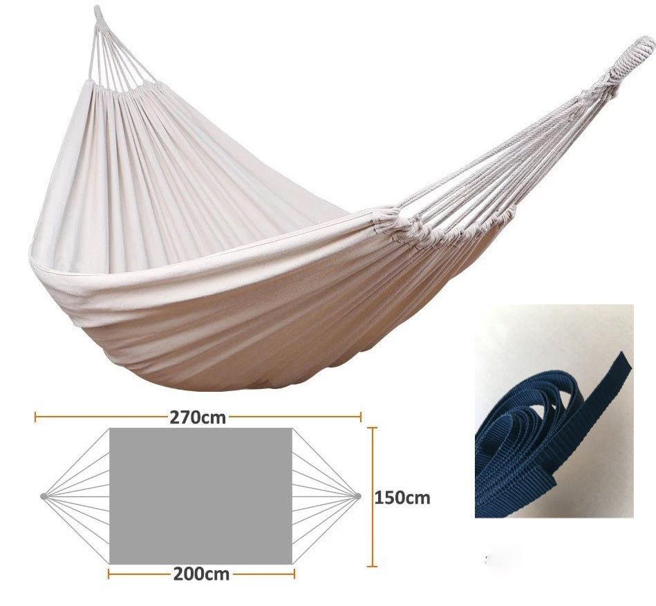 Camping Hammock Cotton Hammock Swing Bed Outdoor Backpack Survival or Travel Swing