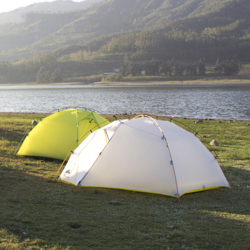 Tente de randonnée extérieure ultra-légère à double couche pour camping, coupe-vent et tempête de pluie