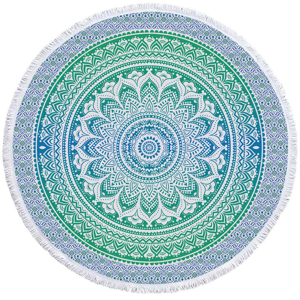 Round Printed Bath Towel Beach Towel Yoga Mat