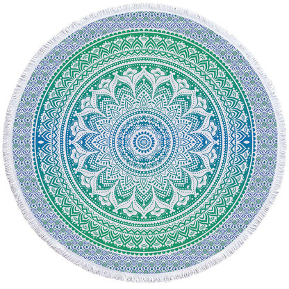 Round Printed Bath Towel Beach Towel Yoga Mat