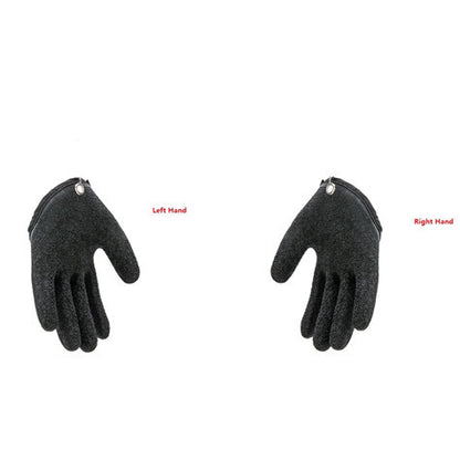 Fishing Gloves Anti-Slip Protect Hand From Puncture Scrapes Fisherman Professional Catch Fish Latex Hunting Gloves Left Right