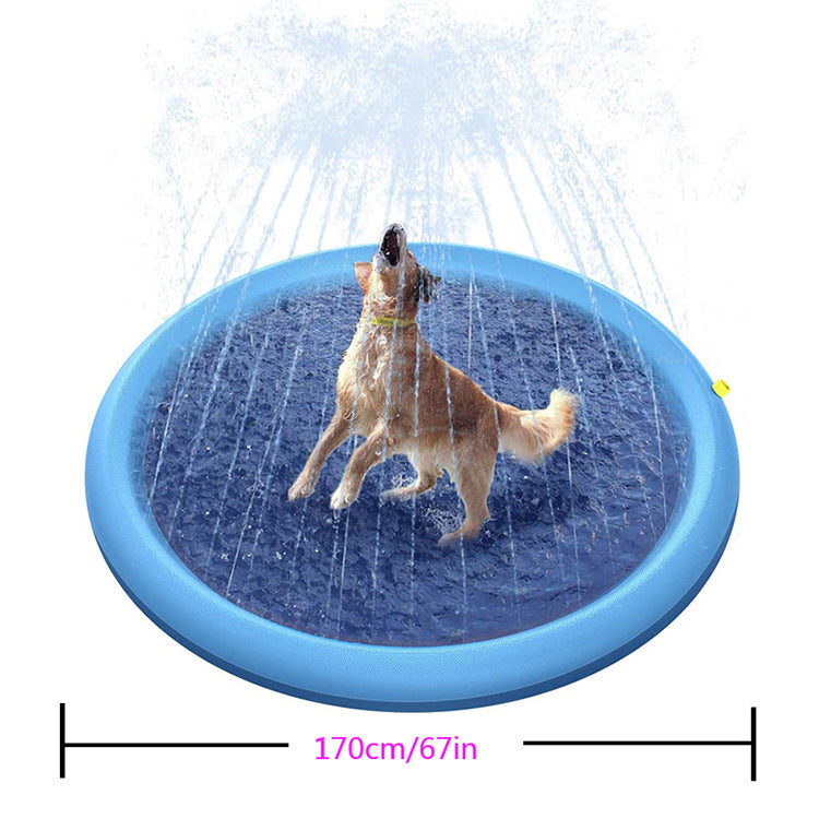 Tapis de pulvérisation d'eau épais pour animaux de compagnie, tapis de jeu d'extérieur pour pelouse